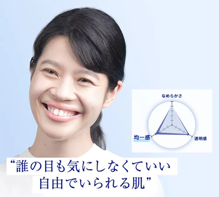 誰の目も気にしなくていい自由でいられる肌